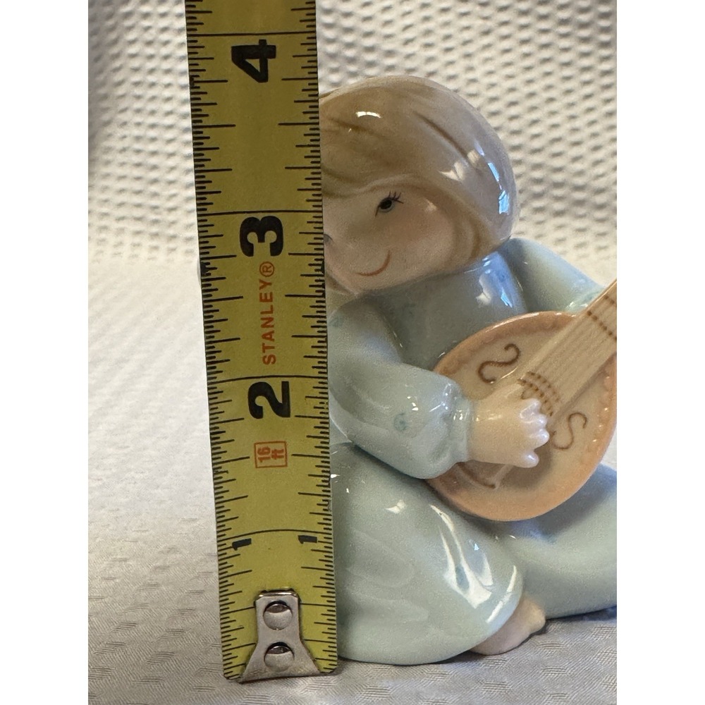 Vintage Lefton Christopher Collection Angel Playing Mandolin Hand Painted - Picture 10 of 10